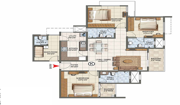 Featured Image of Sattva Sukham 2.5 BHK Floor Plan